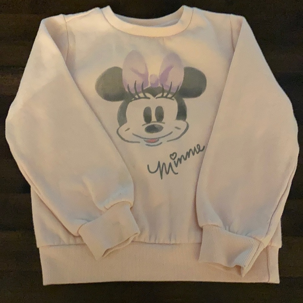 DISNEY junior 4t Minnie Mouse sweatshirt pink.